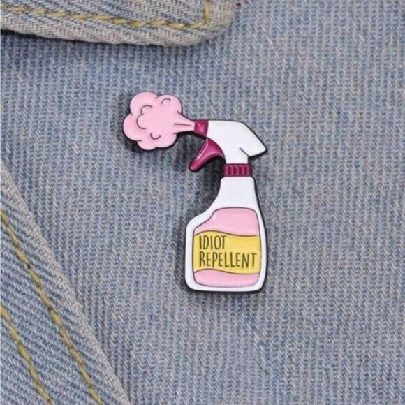 Jewelry - 3/20 Idiot Repellant Enamel Pin